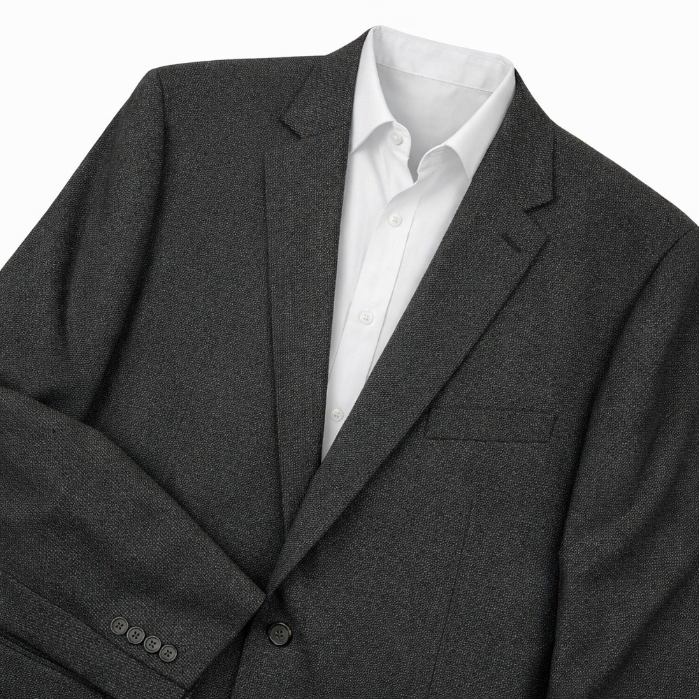 Chaps Charcoal Sport Coat Blazer‎ Men 48L Dark Gray Classic Tailored Office